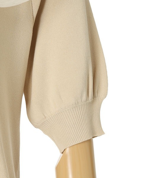 F i.n.t（フィント）の「【接触冷感、マシンウォッシャブル可】チュールフリル５分袖ニットプルオーバー（ニット/セーター・レディース・ブルーグレー/アイボリー/ピンク・FREE）」の16枚目の写真