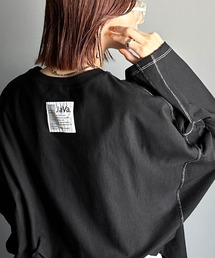 《JaVaジャバコラボ》ゆるっと大人カジュアル。綿100%ドルマンスリーブカットロンTEE(長袖)