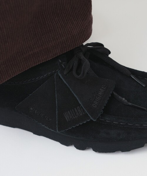 【Clarks】GOORE-TEX ブラック モカシン CLARKS/クラークス WALLABEE GTX ゴアテックス（モカシン/デッキ