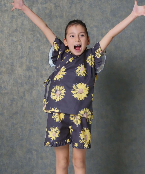 SHISKY（シスキー）の「ICE FABRIC 接触冷感　綿タッチ　フリル甚平　ジンベイ（浴衣・キッズ・ネイビー/ブルー系その他/パープル系その他/グレー系その他/ホワイト系その他/パープル系その他2・110/120/130/140/150/160）」の15枚目の写真