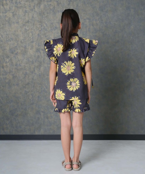 SHISKY（シスキー）の「ICE FABRIC 接触冷感　綿タッチ　フリル甚平　ジンベイ（浴衣・キッズ・ネイビー/ブルー系その他/パープル系その他/グレー系その他/ホワイト系その他/パープル系その他2・110/120/130/140/150/160）」の19枚目の写真