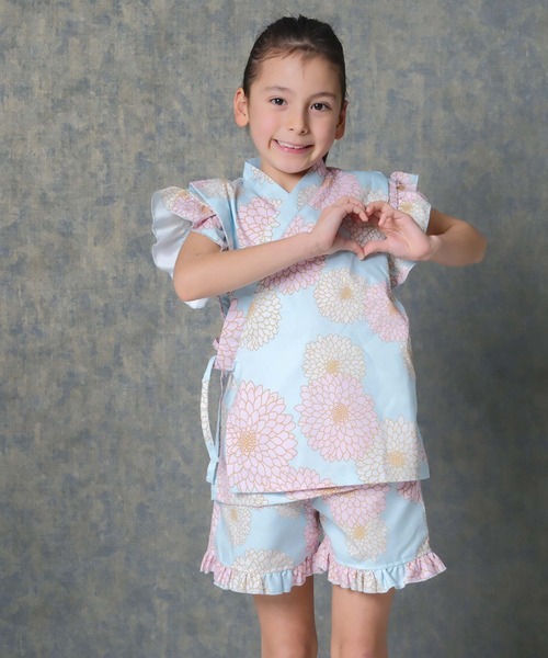 SHISKY（シスキー）の「ICE FABRIC 接触冷感　綿タッチ　フリル甚平　ジンベイ（浴衣・キッズ・ネイビー/ブルー系その他/パープル系その他/グレー系その他/ホワイト系その他/パープル系その他2・110/120/130/140/150/160）」の21枚目の写真