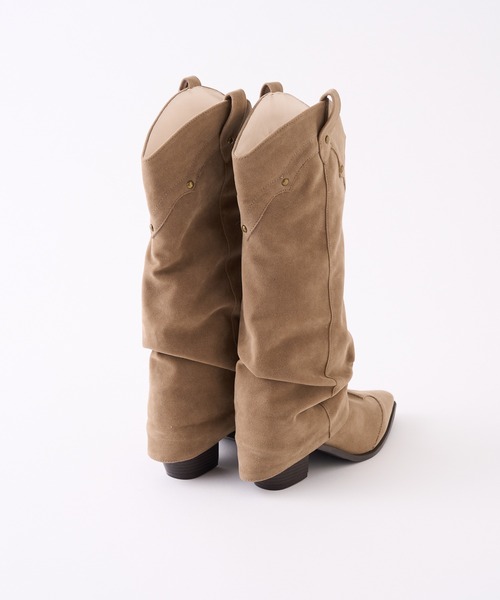 one after another NICE CLAUP（ワンアフターアナザーナイスクラップ）の「ウエスタンカバーブーツ（ブーツ・レディース・ダークブラウン/ベージュ・S/M/L）」の16枚目の写真