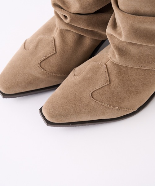 one after another NICE CLAUP（ワンアフターアナザーナイスクラップ）の「ウエスタンカバーブーツ（ブーツ・レディース・ダークブラウン/ベージュ・S/M/L）」の18枚目の写真