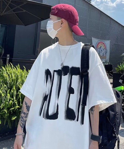 THE HITSS（ヒッツ）の「グラフィティ ロゴプリント オーバーサイズTシャツ（Tシャツ/カットソー・メンズ・ホワイト/ブラウン/ブラック・FREE）」の7枚目の写真
