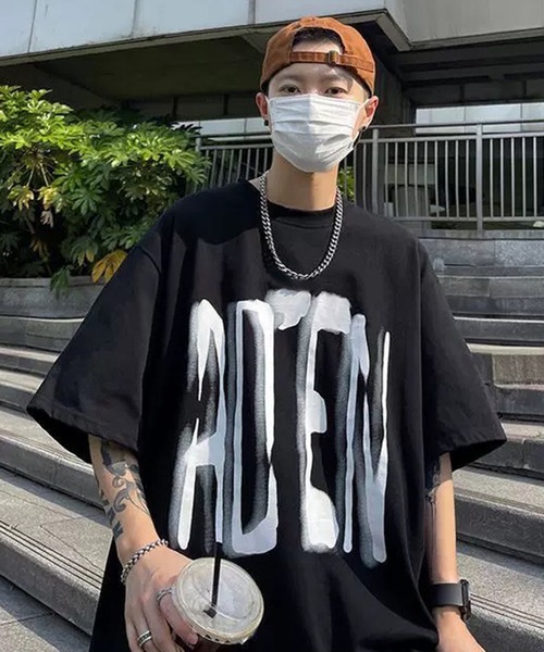 THE HITSS（ヒッツ）の「グラフィティ ロゴプリント オーバーサイズTシャツ（Tシャツ/カットソー・メンズ・ホワイト/ブラウン/ブラック・FREE）」の8枚目の写真