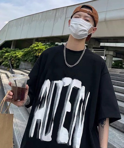 THE HITSS（ヒッツ）の「グラフィティ ロゴプリント オーバーサイズTシャツ（Tシャツ/カットソー・メンズ・ホワイト/ブラウン/ブラック・FREE）」の10枚目の写真