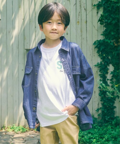 ikka（イッカ）の「7分袖レイヤードロゴTシャツ（120~160cm）（Tシャツ/カットソー・キッズ・ブラック/オフホワイト・130/140/160/120/150）」の12枚目の写真
