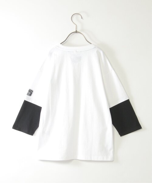 ikka（イッカ）の「7分袖レイヤードロゴTシャツ（120~160cm）（Tシャツ/カットソー・キッズ・ブラック/オフホワイト・130/140/160/120/150）」の13枚目の写真