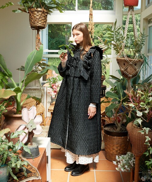 ラメドット フリルコート（その他アウター）｜CAROLINA GLASER