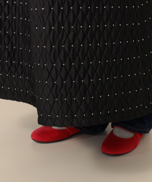 CAROLINA GLASER(カロリナ グレイサー)の「ラメドット フリルコート(その他アウター・レディース・ブラック/シルバー・ONE SIZE)」の15枚目の写真