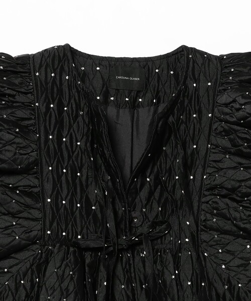 CAROLINA GLASER(カロリナ グレイサー)の「ラメドット フリルコート(その他アウター・レディース・ブラック/シルバー・ONE SIZE)」の20枚目の写真