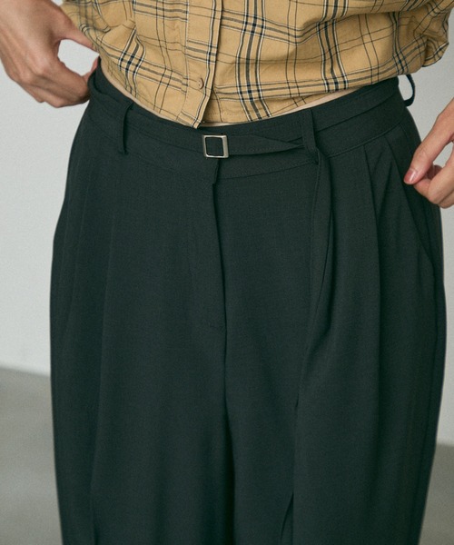 セール】Belted Wide Pants / ベルト付ワイドパンツ（スラックス