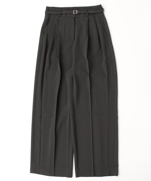 セール】Belted Wide Pants / ベルト付ワイドパンツ（スラックス