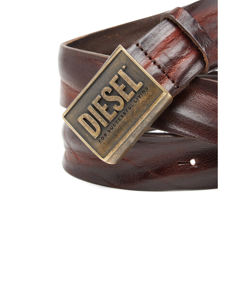 メンズ レザーベルト DIESEL LOGO B-METAL BISCOTTO（ベルト）｜DIESEL