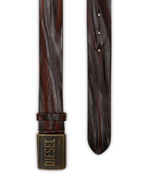 メンズ レザーベルト DIESEL LOGO B-METAL BISCOTTO（ベルト）｜DIESEL