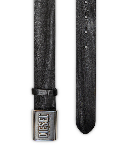 メンズ レザーベルト DIESEL LOGO B-METAL BISCOTTO（ベルト）｜DIESEL