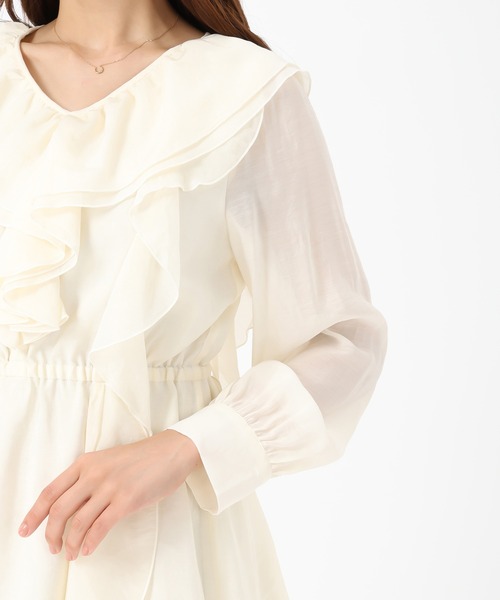 MISCH MASCH(ミッシュマッシュ)の「フリルミニワンピース(ワンピース・レディース・ブラック/アイボリー・フリ-)」の14枚目の写真