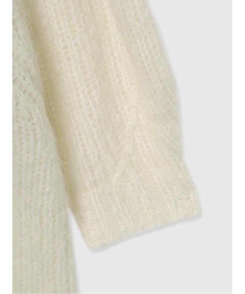 EIMY ISTOIRE(エイミーイストワール)の「パフスリーブニットカーディガン(ニット/セーター・レディース・オフホワイト/グレー・F)」の17枚目の写真