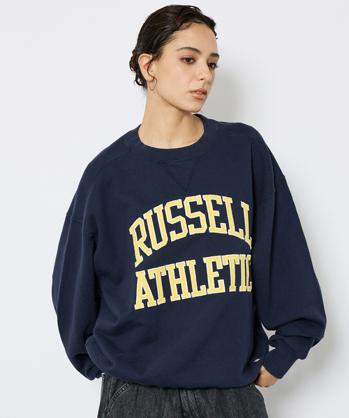 Russell Athletic（ラッセルアスレティック）の「【RUSSELL ATHLETIC/ラッセル アスレチック】フロントワッペンロゴスウェットスウェット/ユニセックス（スウェット・メンズ・ネイビー/ブラウン/グレー・M/L/XL）」の3枚目の写真