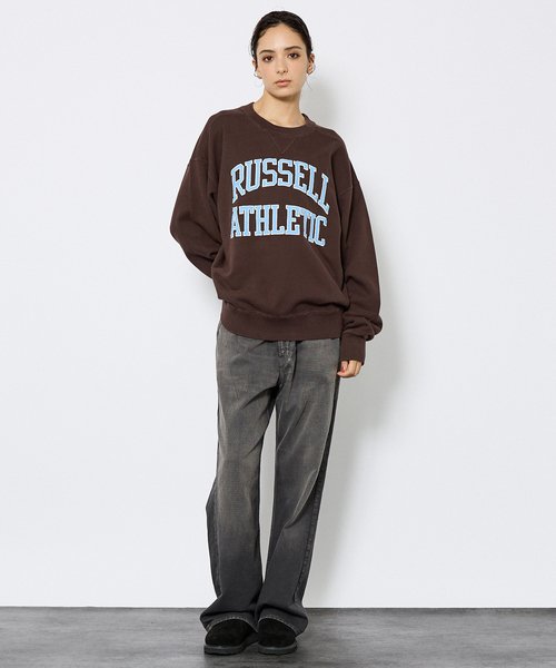 Russell Athletic（ラッセルアスレティック）の「【RUSSELL ATHLETIC/ラッセル アスレチック】フロントワッペンロゴスウェットスウェット/ユニセックス（スウェット・メンズ・ネイビー/ブラウン/グレー・M/L/XL）」の21枚目の写真