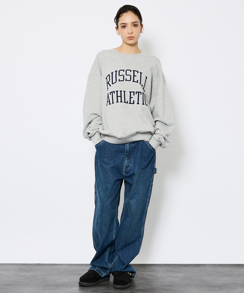 Russell Athletic（ラッセルアスレティック）の「【RUSSELL ATHLETIC/ラッセル アスレチック】フロントワッペンロゴスウェットスウェット/ユニセックス（スウェット・メンズ・ネイビー/ブラウン/グレー・M/L/XL）」の16枚目の写真