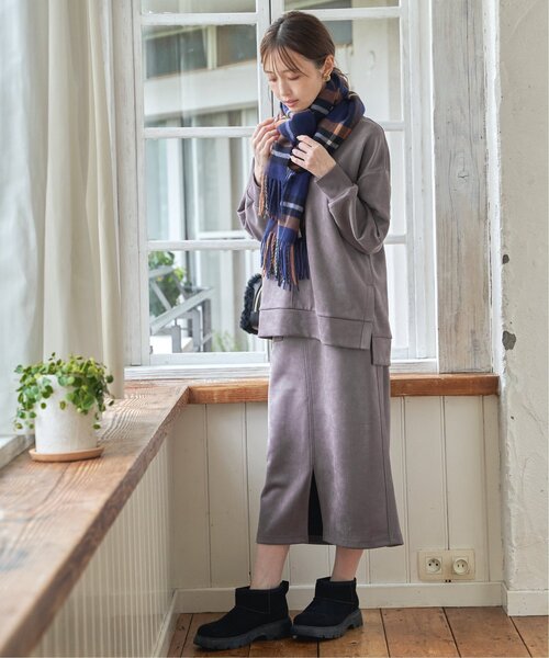 ikka(イッカ)の「ムートンショートヒールブーツ(ブーツ・レディース・ブラック/グレー/オートミール・M/L)」の18枚目の写真