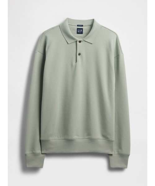 GAP(ギャップ)の「ヘビーウェイト オーバーサイズ ポロスウェットシャツ(ポロシャツ・メンズ・ブラック/オフホワイト/ブラウン/グリーン/ピンク・S/L/XS/M/XL)」の7枚目の写真