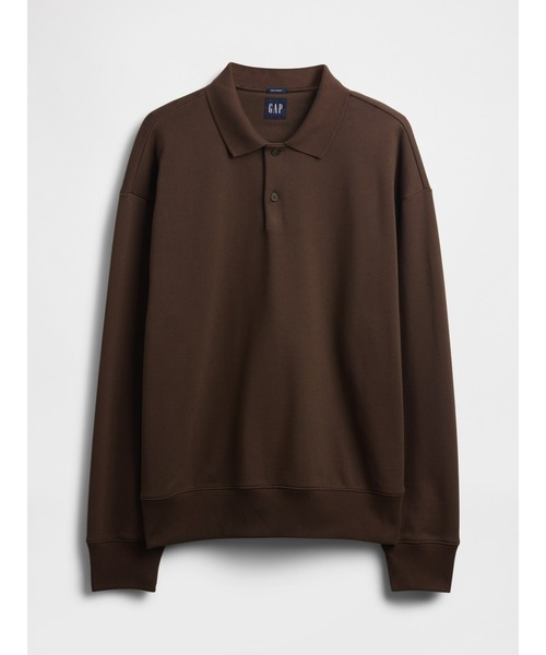 GAP(ギャップ)の「ヘビーウェイト オーバーサイズ ポロスウェットシャツ(ポロシャツ・メンズ・ブラック/オフホワイト/ブラウン/グリーン/ピンク・S/L/XS/M/XL)」の8枚目の写真