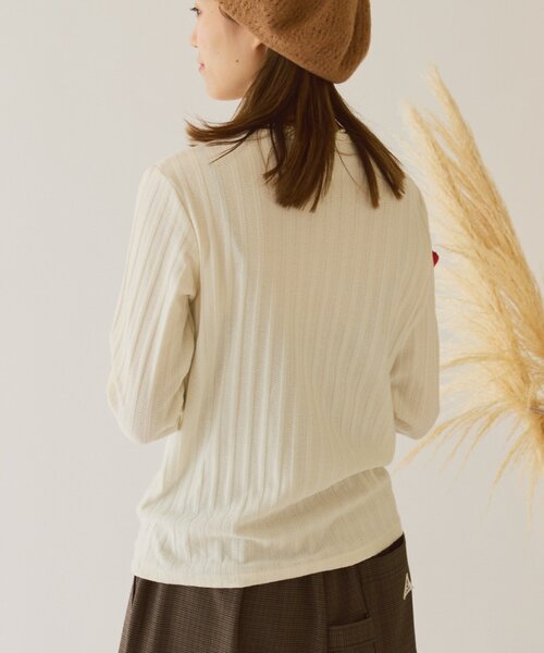 GEVACO（ゲバコ）の「【GEVACO】ヘンリーロンTEE（Tシャツ/カットソー・レディース・アイボリー/ミント/ブラウン・ONE SIZE）」の5枚目の写真