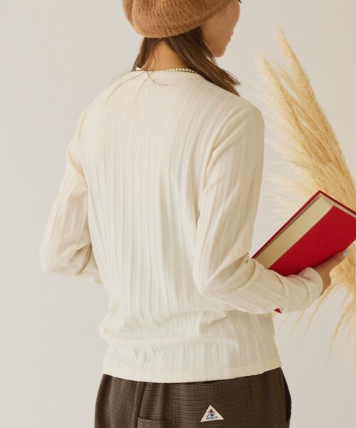 GEVACO（ゲバコ）の「【GEVACO】ヘンリーロンTEE（Tシャツ/カットソー・レディース・アイボリー/ミント/ブラウン・ONE SIZE）」の6枚目の写真