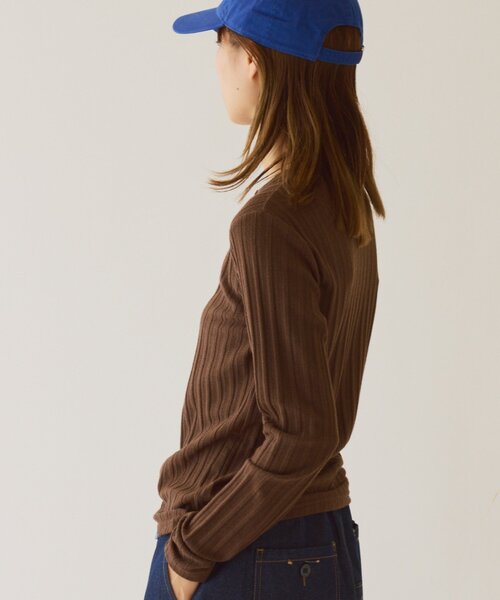 GEVACO（ゲバコ）の「【GEVACO】ヘンリーロンTEE（Tシャツ/カットソー・レディース・アイボリー/ミント/ブラウン・ONE SIZE）」の12枚目の写真