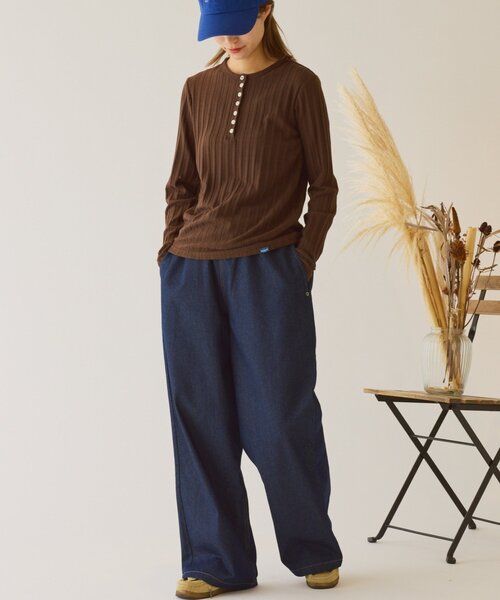 GEVACO（ゲバコ）の「【GEVACO】ヘンリーロンTEE（Tシャツ/カットソー・レディース・アイボリー/ミント/ブラウン・ONE SIZE）」の17枚目の写真