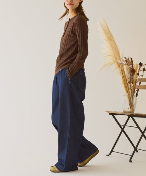 GEVACO（ゲバコ）の「【GEVACO】ヘンリーロンTEE（Tシャツ/カットソー・レディース・アイボリー/ミント/ブラウン・ONE SIZE）」の18枚目の写真