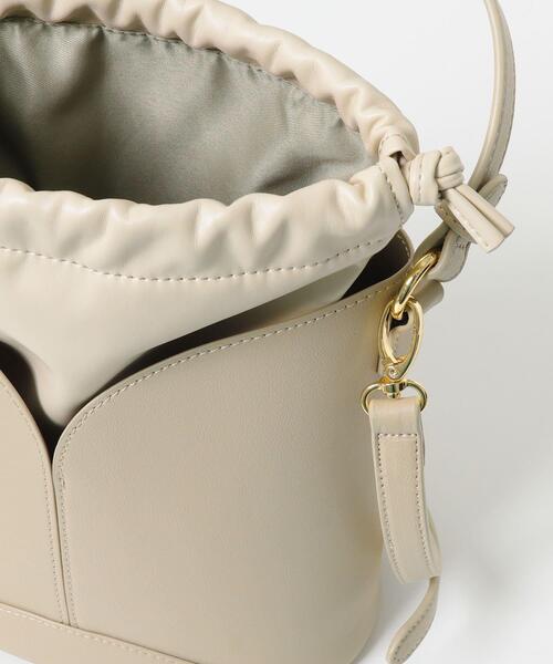 SENSE OF PLACE by URBAN RESEARCH（センスオブプレイスバイアーバンリサーチ）の「パネルキンチャクバッグ（ハンドバッグ・レディース・ライトベージュ/レッド/ブラック・ONE）」の18枚目の写真