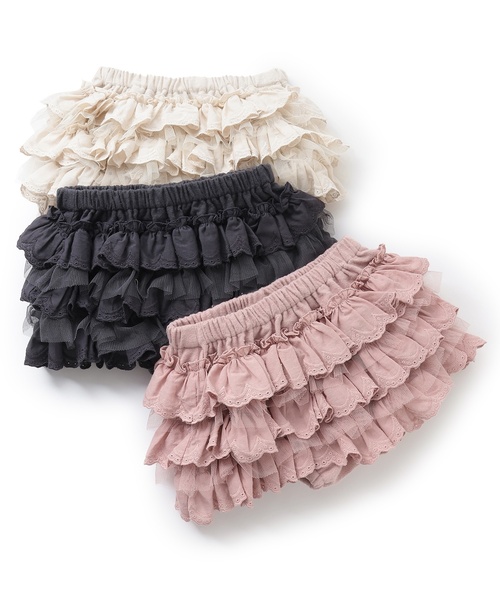 petit main（プティマイン）の「レースフリルパンツ（その他ベビーウェア・キッズ・ライトピンク/アイボリー/チャコール・80ｃｍ/70cm）」の5枚目の写真