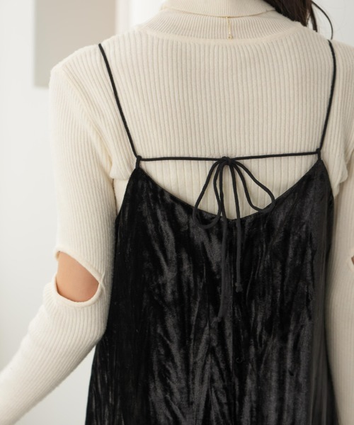 hinari（ヒナリ）の「ベロアレースキャミワンピ（ワンピース・レディース・ブラウン/ブラック・SMALL/X-SMALL/FREE）」の20枚目の写真