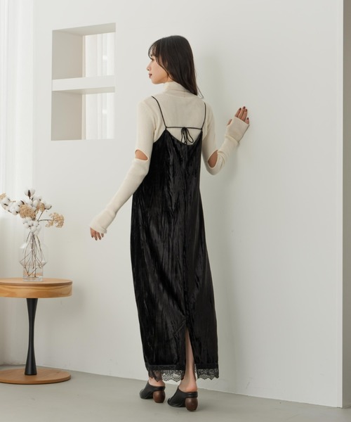 ベロアレースキャミワンピ（ワンピース）｜hinari（ヒナリ）の