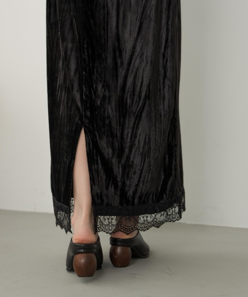 hinari（ヒナリ）の「ベロアレースキャミワンピ（ワンピース・レディース・ブラウン/ブラック・SMALL/X-SMALL/FREE）」の18枚目の写真