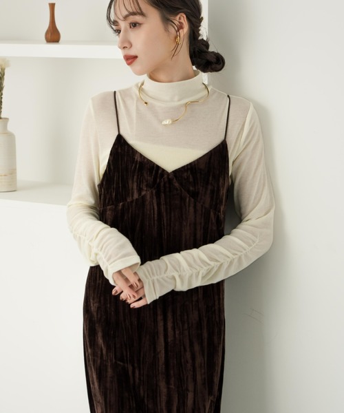 ベロアレースキャミワンピ（ワンピース）｜hinari（ヒナリ）の