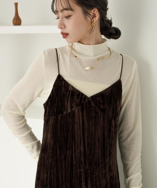 ベロアレースキャミワンピ（ワンピース）｜hinari（ヒナリ）の