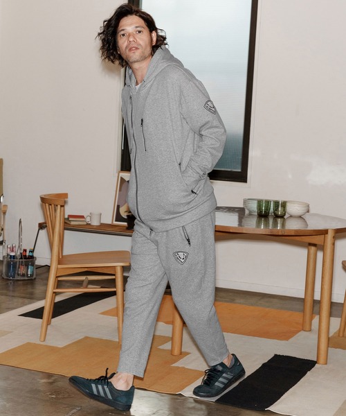 No Rain No Rainbow(ノーレインノーレインボー)の「mpa3923-back fleece hoody バックフリースパーカー(NR25W-13)(パーカー・メンズ・ブラック/トップグレー/チャコール・S/M/L/XL)」の10枚目の写真