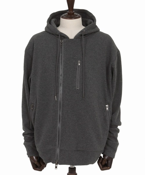No Rain No Rainbow(ノーレインノーレインボー)の「mpa3923-back fleece hoody バックフリースパーカー(NR25W-13)(パーカー・メンズ・ブラック/トップグレー/チャコール・S/M/L/XL)」の19枚目の写真