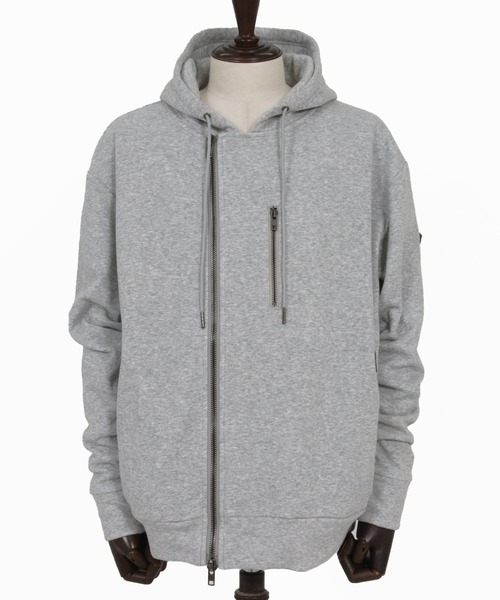 No Rain No Rainbow(ノーレインノーレインボー)の「mpa3923-back fleece hoody バックフリースパーカー(NR25W-13)(パーカー・メンズ・ブラック/トップグレー/チャコール・S/M/L/XL)」の20枚目の写真