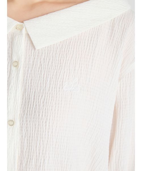 CELFORD（セルフォード）の「ラッフルヘムロングブラウス（シャツ/ブラウス・レディース・サックスブルー/オフホワイト・F）」の8枚目の写真