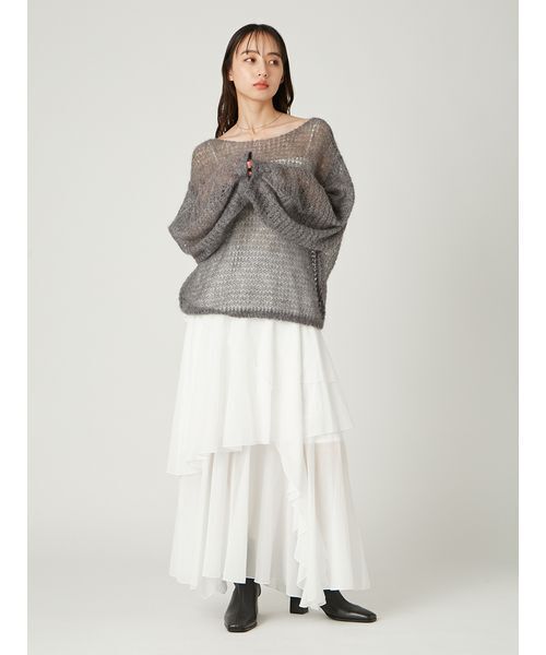アシメフレアスリットティアードスカート（スカート）｜FRAY I.D