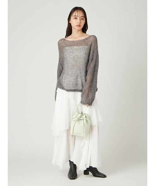 セール】アシメフレアスリットティアードスカート（スカート