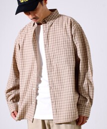 GLOSTER（グロスター）の「【シャツ＋Tシャツの2点セット】TC平織 小柄チェックアンサンブル（シャツ/ブラウス）」