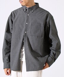 GLOSTER（グロスター）の「【シャツ＋Tシャツの2点セット】TC平織 小柄チェックアンサンブル（シャツ/ブラウス・メンズ）」