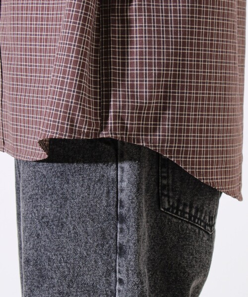 GLOSTER（グロスター）の「【シャツ＋Tシャツの2点セット】TC平織 小柄チェックアンサンブル（シャツ/ブラウス・メンズ・ブラック/ベージュ/ブラウン・M/L/XL）」の15枚目の写真